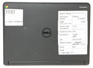 Cheap Chromebook Laptop - Dell Chromebook 3120 - Celeron 2.16GHz - 4GB Ram - 11.6" - 16GB SSD - Chrome OS - Image 4