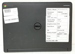 Cheap Chromebook Laptop - Dell Chromebook 3120 - Celeron 2.16GHz - 4GB Ram - 11.6" - 16GB SSD - Chrome OS - Image 4