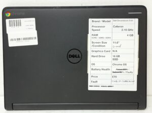 Cheap Chromebook Laptop - Dell Chromebook 3120 - Celeron 2.16GHz - 4GB Ram - 11.6" - 16GB SSD - Chrome OS - Image 4