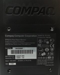 Compaq Monitor 15" VGA Flat Panel FP5315 (PE1234) - Image 3
