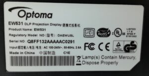 Optoma Projector HDMI VGA EW531 - Image 3
