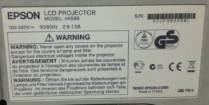Epson Projector HDMI VGA with 3134 Lamp Hours Used EB-470 H456B #16928 - Image 3