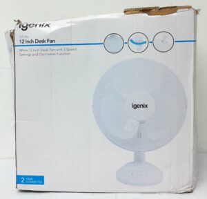 Igenix White Desk Fan 12" DF1210 - Image 2