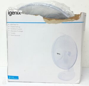 Igenix White Desk Fan 12" DF1210 - Image 4