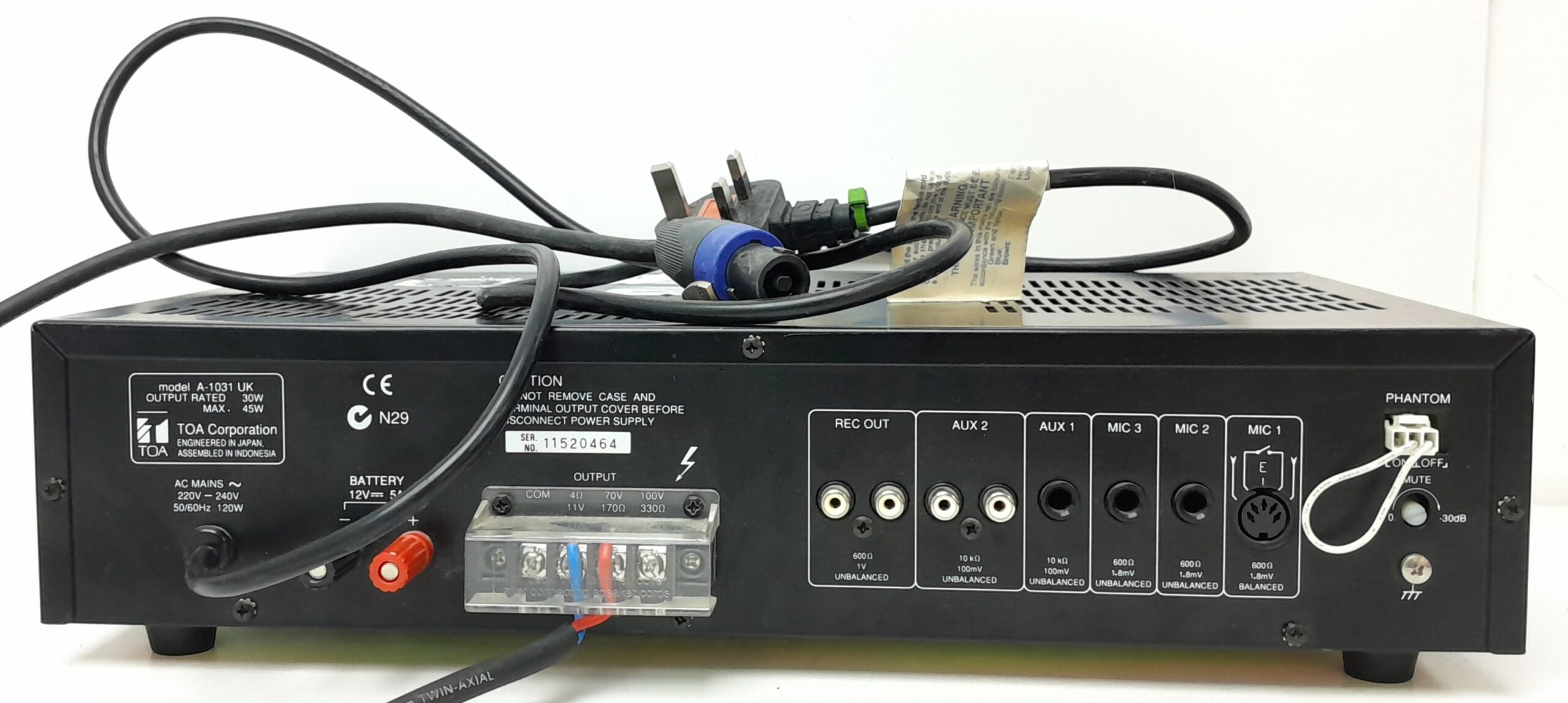 TOA PA Amplifier A-1031 – Refurbit Store