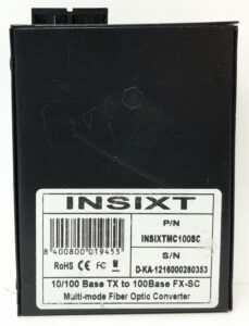 Insixt Media Converter 10/100BASE-TX To 100BASE-FX MultiMode Fibre Optic Converter INSIXTMC100SC - Image 3