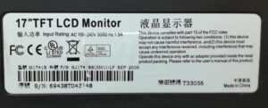 Avidav 17" VGA Monitor TFT LCD Display T33056 - Image 3
