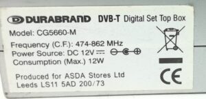 Durabrand Digital Set Top Freeview Box CG5660-M - Image 3