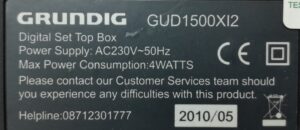 Grundig Digital Set Top Freeview Box GUD1500XI2 - Image 3