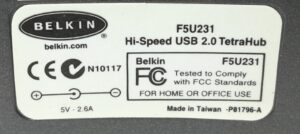 Belkin Hi-Speed TetraHub USB 2.0 F5U231 - Image 3