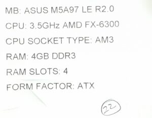 Asus Motherboard With I/O Shield M5A97 LE R2.0 AM3 DDR3 ATX - Image 3