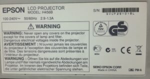 Epson HDMI VGA Projector with 1078 Lamp Hours Used EB-470 H456B - Image 3