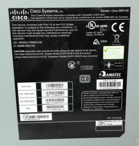 Cisco Wireless Router Cisco 860VAE - Image 3
