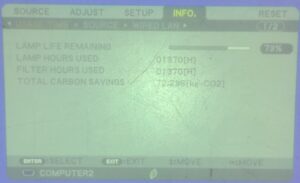 Nec HDMI VGA Projector with 1370 Lamp Hours Used NP-M271X - Image 2