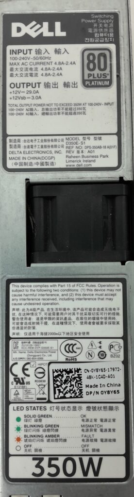 Dell Power Supply Unit (PSU) 350W D350E-S1 - Image 3
