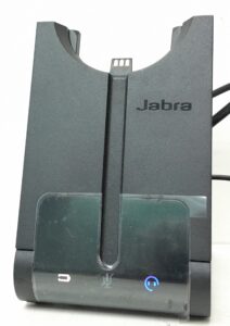 Jabra Headset Charging Base Only WHB003BS with Jabra ENC016 Aux Adapter