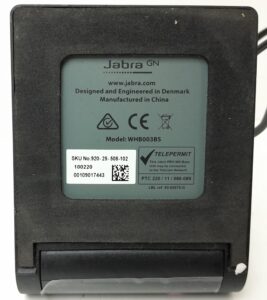 Jabra Headset Charging Base Only WHB003BS with Jabra ENC016 Aux Adapter - Image 3