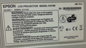 Epson VGA Projector with 369 Lamp Hours Used EB-84L H370B - Image 3