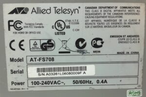 Allied Telesyn Ethernet Network Switch 8-Port AT-FS708 - Image 3