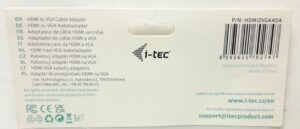 i-Tec HDMI to VGA Cable Adapter HDMI2VGAADA  - Job Lot x2 - Image 3