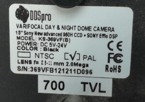 DDSPro CCTV Camera KS-369VF - Image 3