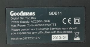 Goodmans Digital Set Top Box GDB11 - Image 3