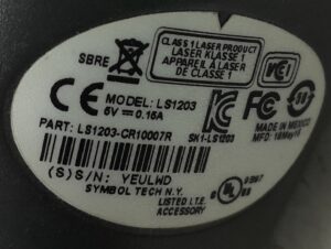 Symbol Barcode Scanner LS1203 - Image 3