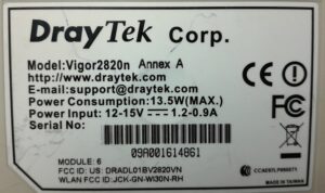 Draytek ADSL2+ Security Firewall Vigor2820n - Image 3