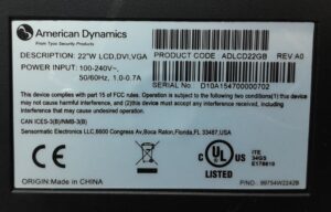 American Dynamics 21.5" DVI VGA Monitor ADLCD22GB - Image 3