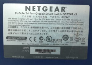 Netgear	Smart Gigabit Switch 24 Port Prosafe GS724T v3 With GMFP083-VSL05 Transciever - Image 3