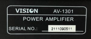 Vision Power Amplifier AV-1301 - Image 3