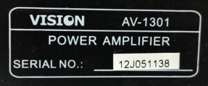 Vision Power Amplifier AV-1301 - Image 3