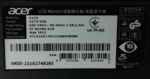 Acer 17" VGA Monitor V193 - Image 3