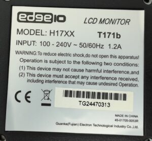 Edge10 18" VGA Monitor H17XX (T171b) - Image 3