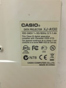 Casio HDMI VGA Projector with 3095 Lamp Hours Used XJ-A130 - Image 3