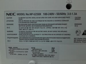 Nec HDMI VGA Projector with 2437 Lamp Hours Used NP-U250X - Image 3