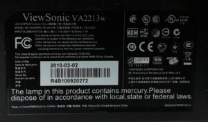 ViewSonic 21.5" VGA Monitor VA2213w (VS12320) - Image 3