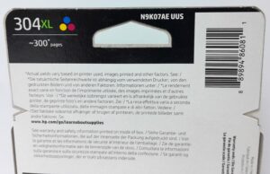 HP Tri-Colour Ink Cartridge N9K07AE - 304XL - Expiry: Feb 2024 - Image 3