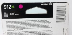 HP Magenta Ink Cartridge 3YL82AE - 912XL - Expiry: Jan 2023 - Image 3