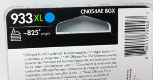 HP Cyan Ink Cartridge CN054AE - 933XL - Expiry: Dec 2022 - Image 3