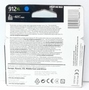 HP Cyan Ink Cartridge 3YL81AE - 912XL - Image 5
