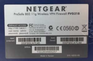 Netgear Wireless VPN Firewall 802.11g Prosafe FVG318 - Image 3
