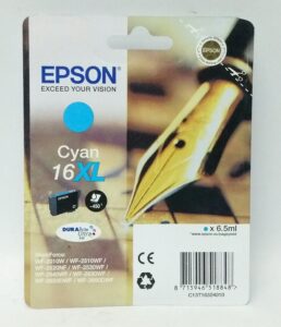 Epson Cyan Ink Cartridge 16XL - Expiry: April 2018 - Image 2