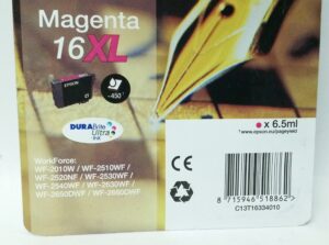 Epson Magenta Ink Cartridge 16XL - Expiry: June 2018 - Image 3