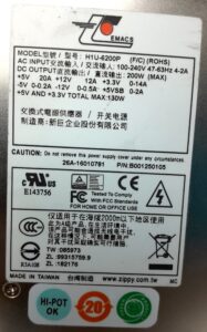 Emacs Power Supply 200W H1U-6200P - Image 3