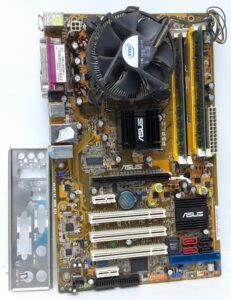 Asus Motherboard Intel Core 2 Duo 6420 With I/O Shield P5PL2-E LGA775 DDR2 ATX