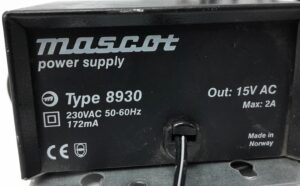 Mascot 15V Power Supply 8930 - Image 3