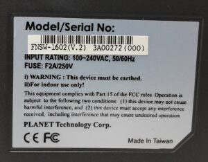 Planet 10/100Mbps Ethernet Switch 16 Ports FNSW-1602 - Image 3