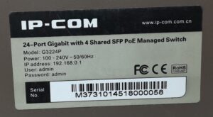 IP-COM 24 Ports Gigabit with 4 Shared SFP PoE Managed Switch G3224P - Image 3