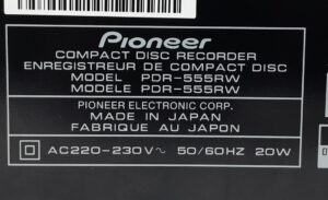 Pioneer CD Recorder PDR-555RW - Image 3